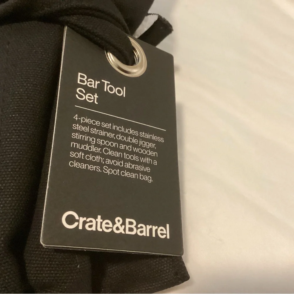 Crate&Barrel Black Bar Tool Set